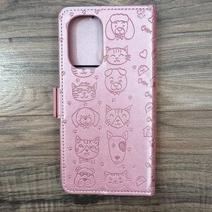 Phone Wallet Case for Xiaomi Poco F3 Pink Dogs and Cats New in Package